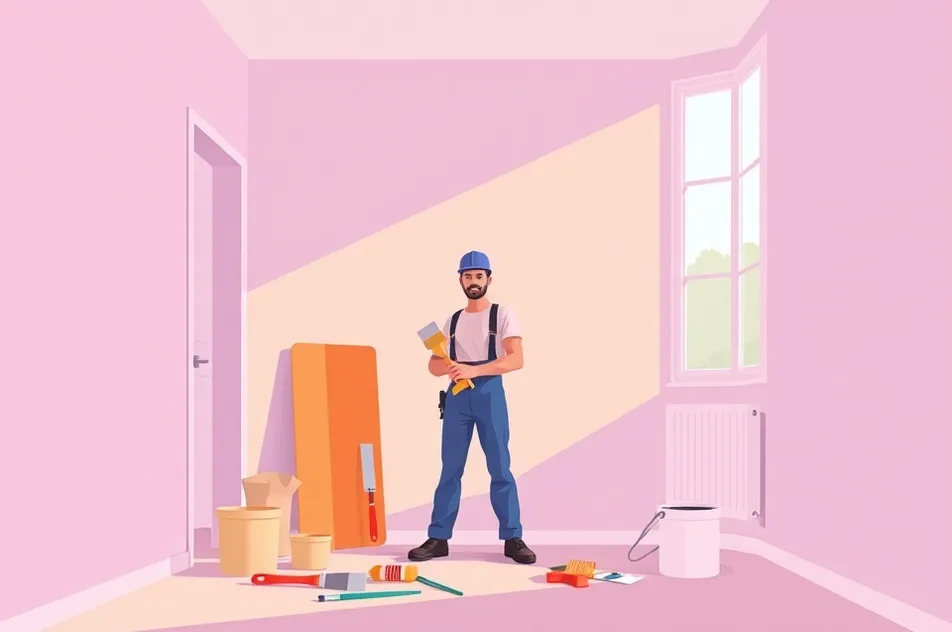 Intérieur rénové après travaux de peinture à Châteaubriant
