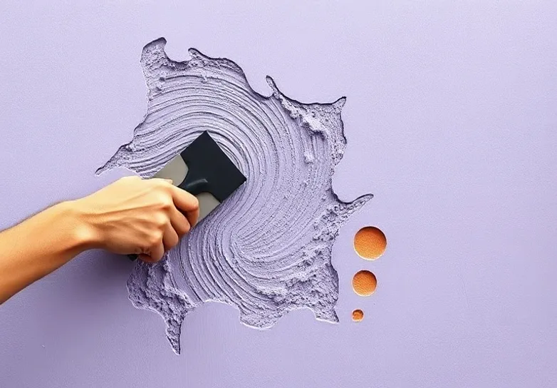 Application d'un enduit décoratif à la lisseuse sur un mur